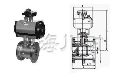 BQ641氣動(dòng)保溫球閥結構圖